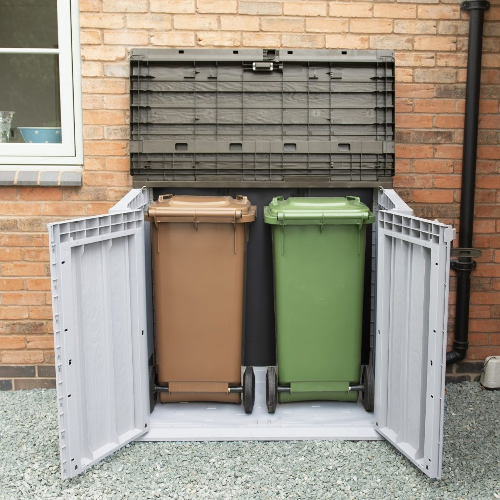Forest Garden DTS Extra Large Garden Storage Unit / Bin Store - 1200 litre grey 