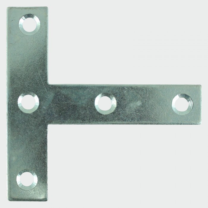 Timco 76x76x16mm Tee Plate (Zinc Plated) - Pack of 2