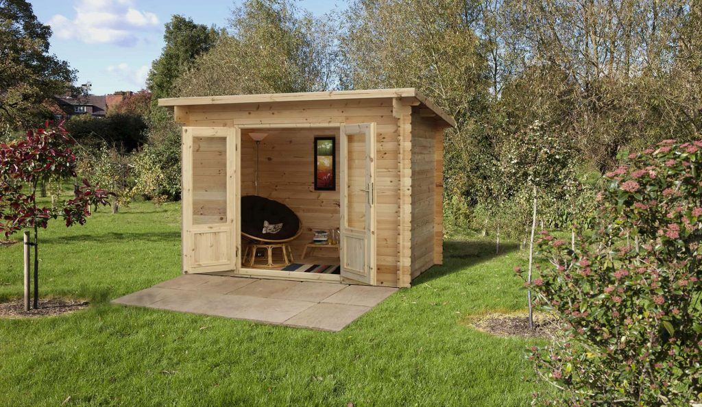 Forest Garden DTS Harwood 3.0m x 2.0m Log Cabin - Pent Roof, 34kg Felt plus Underlay 