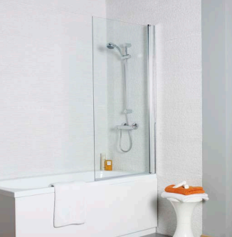 K-Vit Koncept Straight Square Bath Screen 6mm