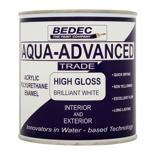 Bedec Aqua Advanced (Interior & Exterior) - Acrylic High Gloss - 2.5L - Brilliant White