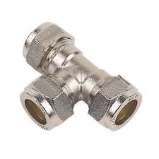 15mm Chrome Compression Equal Tee