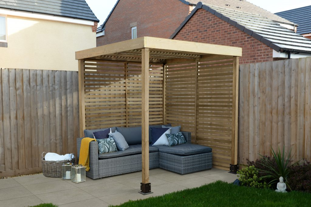 Forest Garden DTS Modular Pergola with 2 Side Panel Packs 