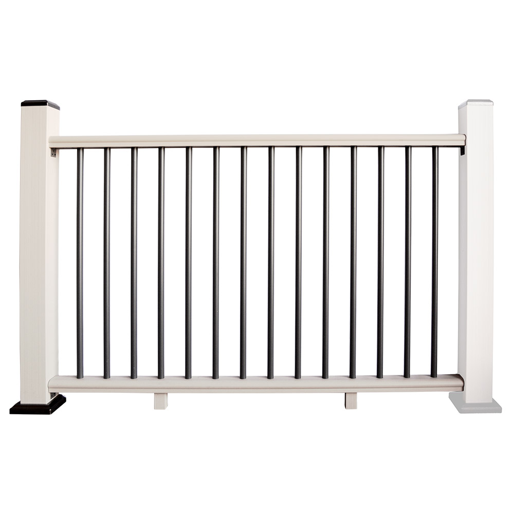 BuildDeck Composite Decking Balustrade Handrail Unit (w/ One 1.5m Post) - Cream - 1920mm (1.92m)