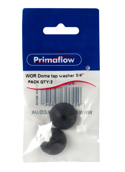 Pre-Packed WOR Dome tap washer 3/4" (Pack of 2)