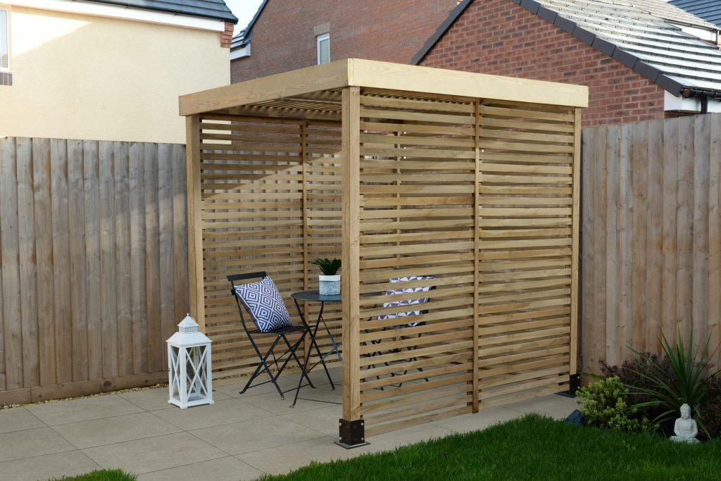 Forest Garden DTS Modular Pergola with 3 Side Panel Packs 