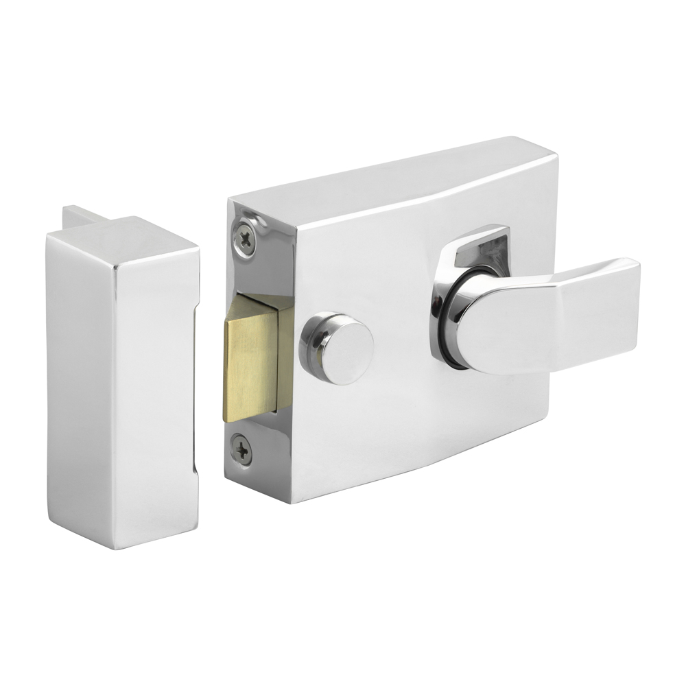 Timco Traditional Nightlatch (94mm case / 60mm backset) - Chrome 