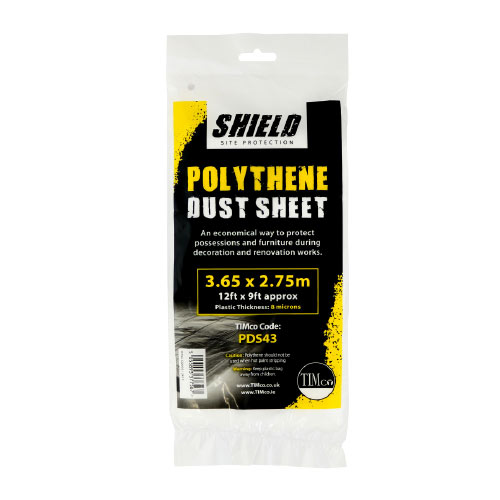 TIMCO Polythene Dust Sheet Roll - 50m x 2m
