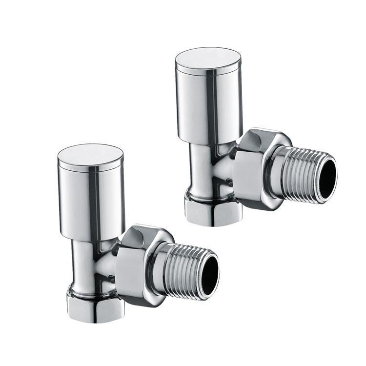 Towel Rail Valves - 15mm Angled (Pair) - Chrome