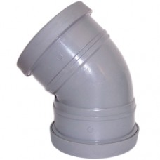 110mm Push Fit 135' Double Socket Bend - Grey