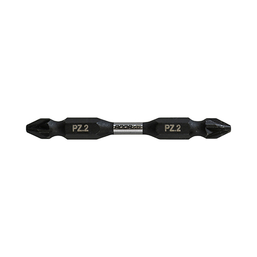 Addax X6 No2 Toughened Impact Pozi PZ2 Driver Bits -  EXTENDED Double Ended 65mm - Pack of 2