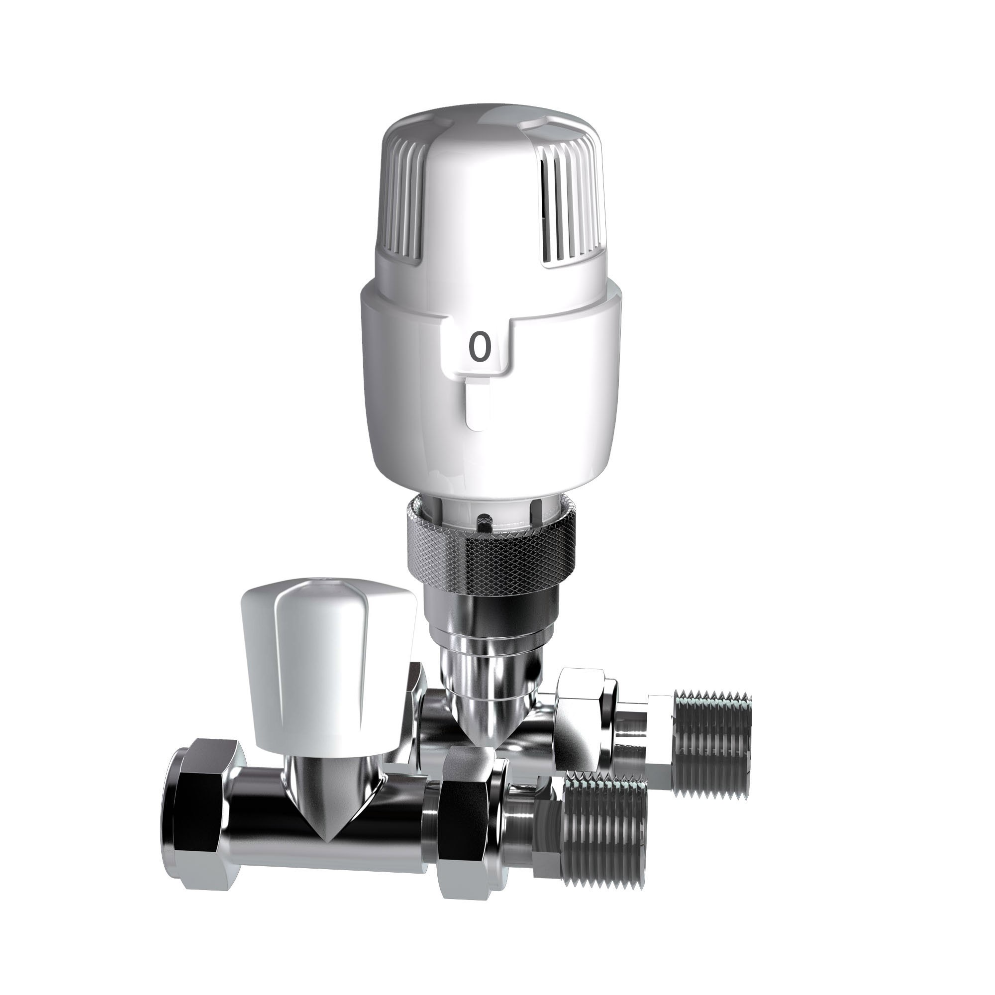 Inta i-Therm 15mm Straight TRV & i-Ten Lockshield Pack 15TWINSCP10