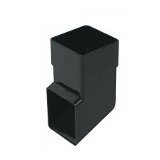 65mm Square Downpipe Standard Shoe - Black