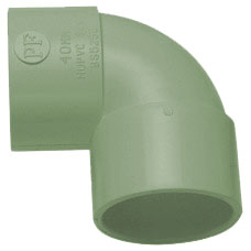 32mm Solvent Weld Waste 90' Knuckle Bend - Olive Grey