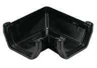 117mm Square Line 90' Gutter Angle - Black
