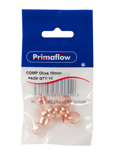 Pre-Packed Compression Olive 10mm (Pack of 10)
