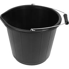 Builders Black Plastic Bucket