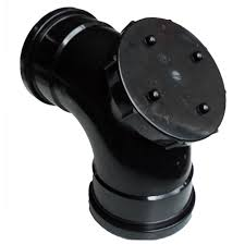 110mm Push Fit 90' Double Socket Access Bend - Black