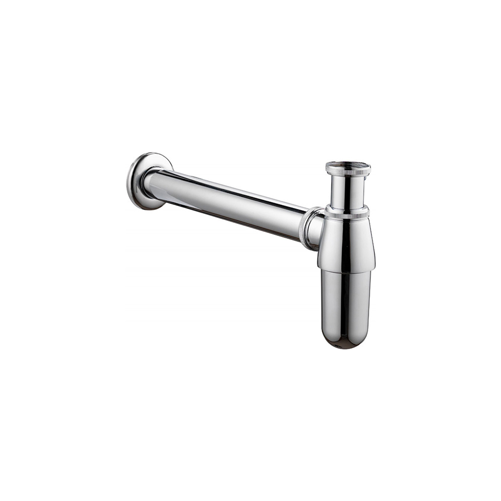 Pura Chrome Traditional Bottle Trap 1 1/4" (w/ Chrome Outlet Pipe)