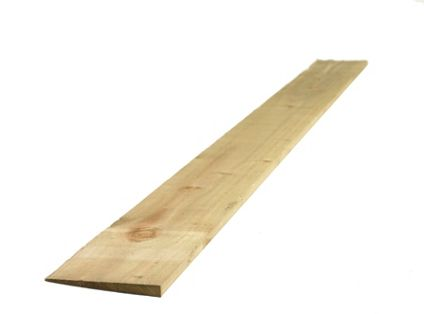 22mm x 125mm (5") Featheredge Brown Treated Fencing Boards - 1.65m (5'6'')