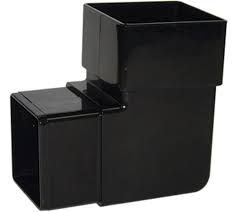 65mm Square Downpipe 90' Downpipe Bend - Black