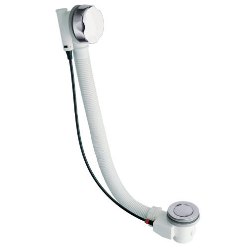 Chrome Bath Pop-Up Waste Assembly - Extended Overflow (900mm)