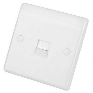 Selectric Smooth Master Telephone Communication Socket - 1 Gang