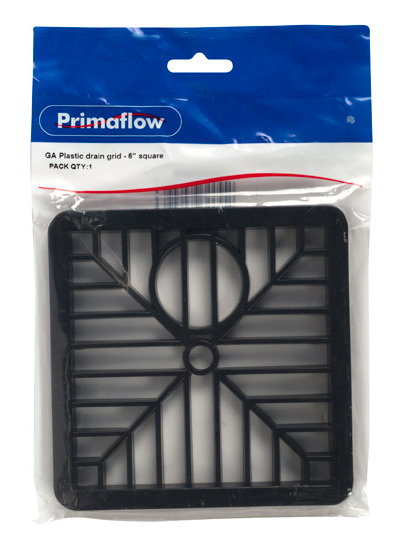 Pre-Packed GA Plastic drain grid - 6" square
