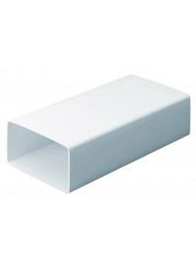 Pre-Packed Flat channel duct 1m - white