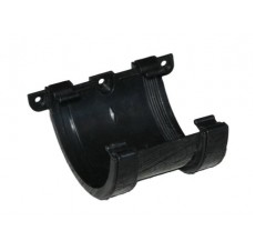 112mm Half Round Union Bracket - Black  