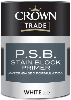 *DISCONTIUED* Crown Trade P.S.B Stain Block Primer - White - 1L (Water Based)