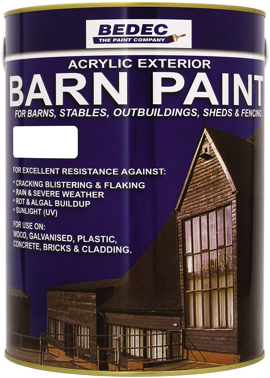 Bedec Barn Paint - 5L - Semi-Gloss - Gardenia