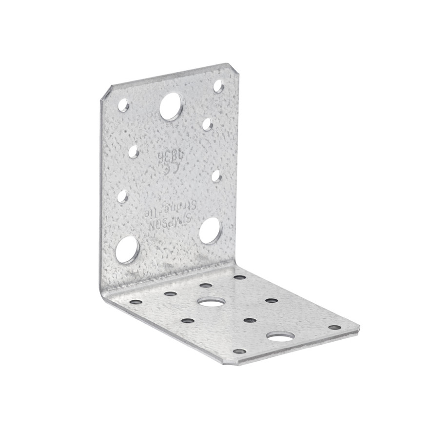 Simpson Strong-Tie AB90 Galvanised Angle Bracket  - 88 x 88 x 65mm (2.5mm Gauge)