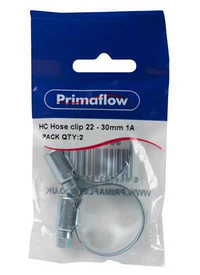 Pre-Packed HC Jubilee Hose clip 22 - 30mm 1A (Pack of 2)
