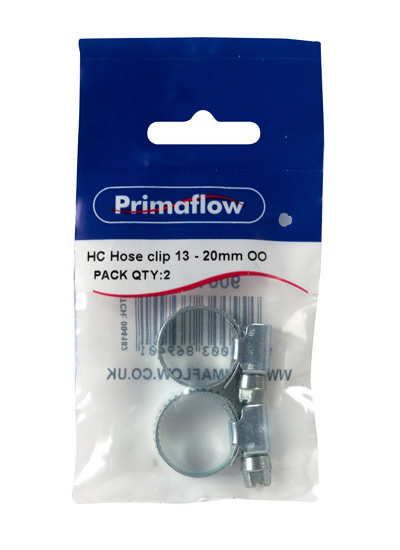 Pre-Packed HC Jubilee Hose clip 13 - 20mm OO (Pack of 2)