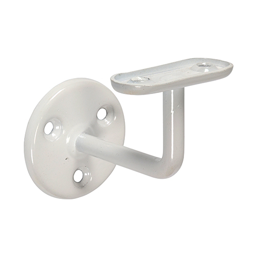 Timco 63mm Steel Handrail Brackets - White
