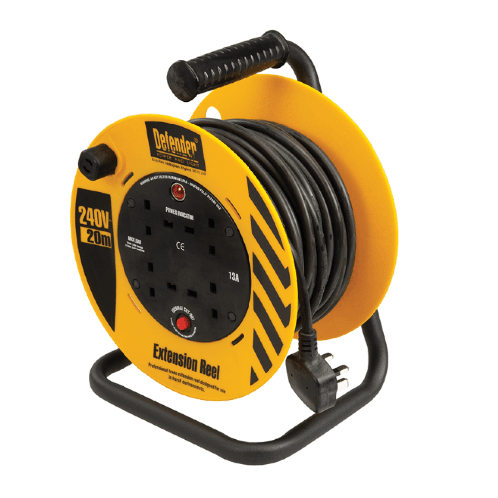 Defender Cable Reel 1.25mm2 4-Way 13A - 20m