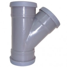 110mm Push Fit 135' Triple Socket Branch - Grey