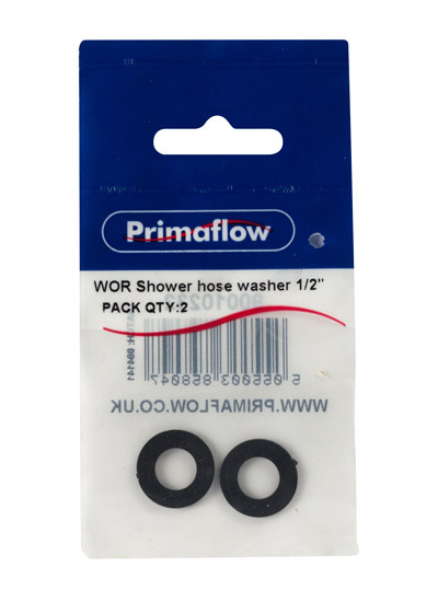 Pre-Packed WOR Shower hose washer 1/2" (Pack of 2)