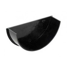 112mm Half Round Internal Stop End - Black