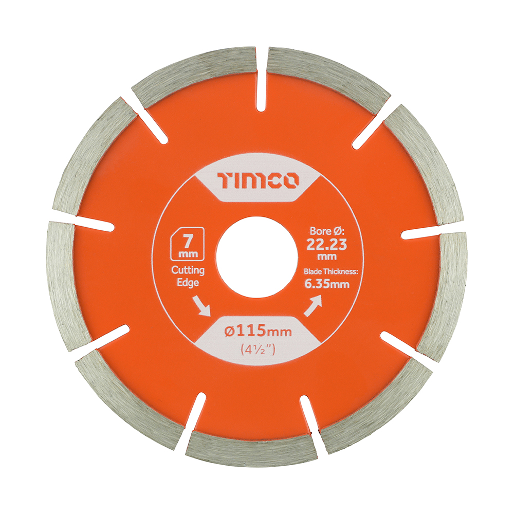 TIMco Segmented Mortar Raking Diamond Blade - 115 x 22.2mm