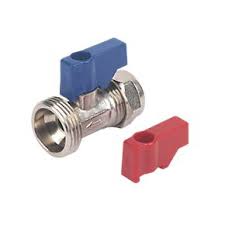 15mm Chrome Straight to 3/4" Washing Machine Tap