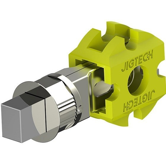 JigTech Smart Standard Bathroom Bolt Tubular Latch - 57mm - Polished Chrome (w/ Round & Rectangular Strike Plate)