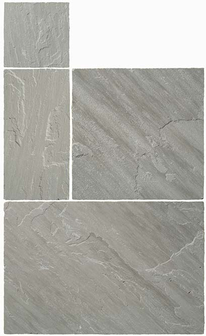 GlobalStone 22mm Calibrated Indian Sandstone Project Pack - Castle (Kandla) Grey (15.3m2 Pack)