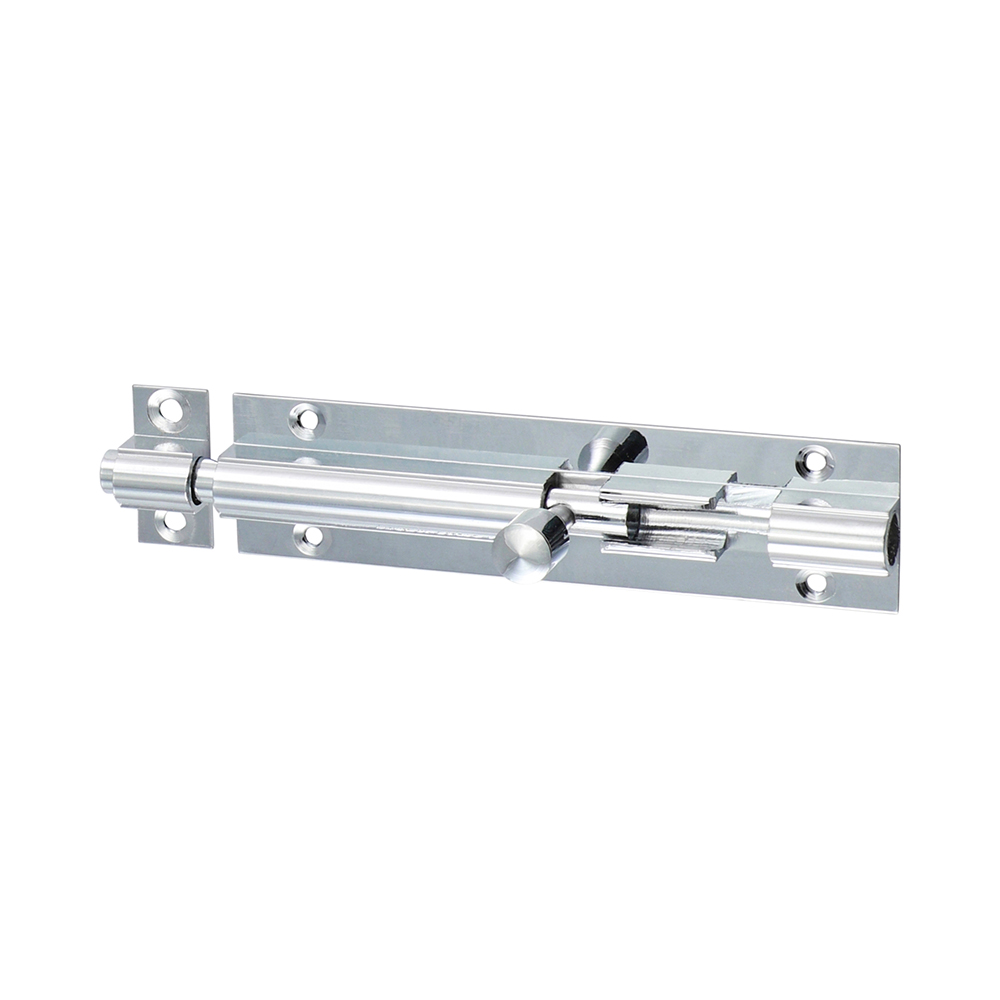 Timco 100 x 25mm Straight Barrel Bolt - Polished Chrome