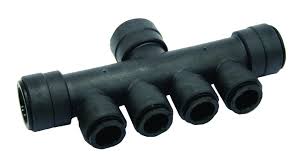 John Guest Speedfit 22mm to 15mm 4 Port Rail Manifold 