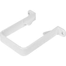 65mm Square Downpipe Clip - White