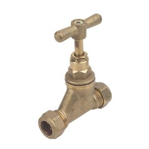 25mm x 22mm Brass Poly Stop Cock