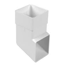 65mm Square Downpipe Standard Shoe - White