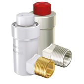 Flamco 1/2" Brass Automatic Bottle Air Vent with bottom side entry
